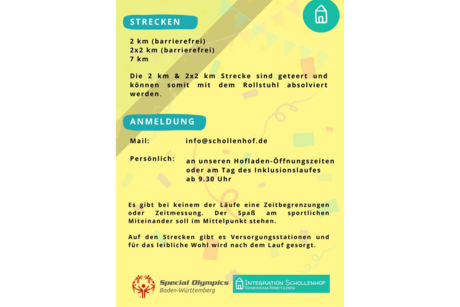 Info Inklussionslauf Schollenhof R&uuml;ckseite