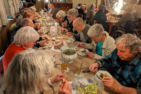 Beim Essen, mhhhhhh lecker wars