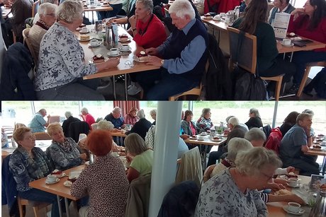 Cafe auf dem Schiff