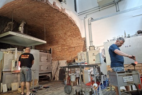 Vorführung in der Glasbläserei Rattenberg