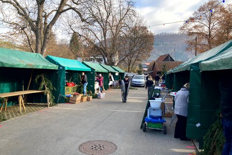 Das Gelände des Martinimarkt bei der "Alten Halle" am Morgen, schon kommen die ersten Sonnenstrahlen
