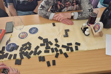 ausgelegtes Dominospiel