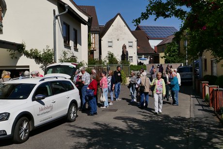 Nach einem kurzen Fußmarsch, Ankunft am Jakobshof