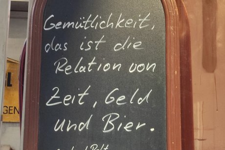 Ein Zitat zum Biertrinken