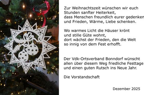 Weinachts und Neujahrswünsche