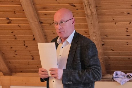 Der neue Vorsitzende, Torsten Ilchmann, bei der Vorstellungsrede