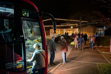 Abfahrt vom Erdinger Chalet