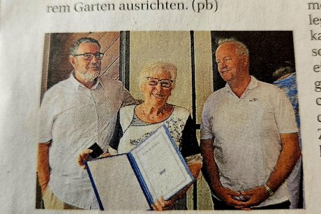 Ein Zeitungsausschnitt mit dem selben Foto im S&uuml;dkurier