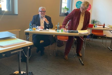 Roland Sauter, links.