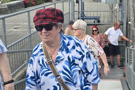 beim Verlassen des Schiffes