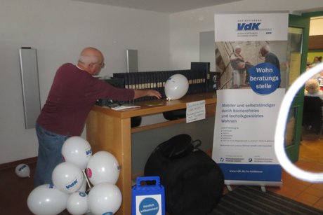 Der VdK Stand in der Festhalle Stebbach