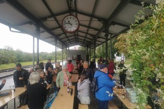 nach der Ankunft am Startbahnhof Weizen