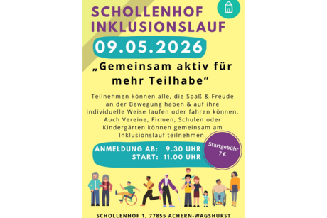 Info Inklussionslauf Schollenhof Vorderseite