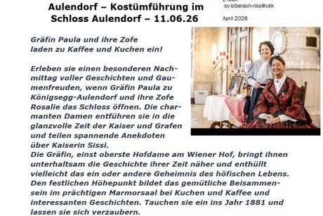 Kost&uuml;mf&uuml;hrung im Schloss Aulendorf