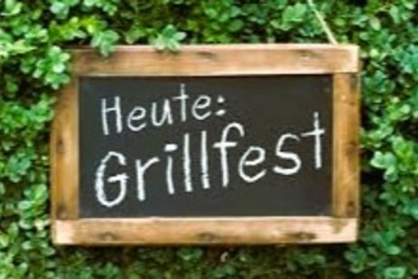 Schild "Grillfest"