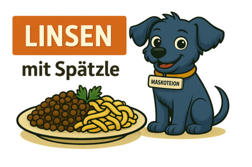 Linsen mit Sp&auml;tzle und Saitenw&uuml;rstle