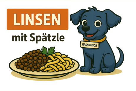 Linsen mit Sp&auml;tzle und Saitenw&uuml;rstle