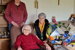 Frau Reiner am 100. Geburtstag