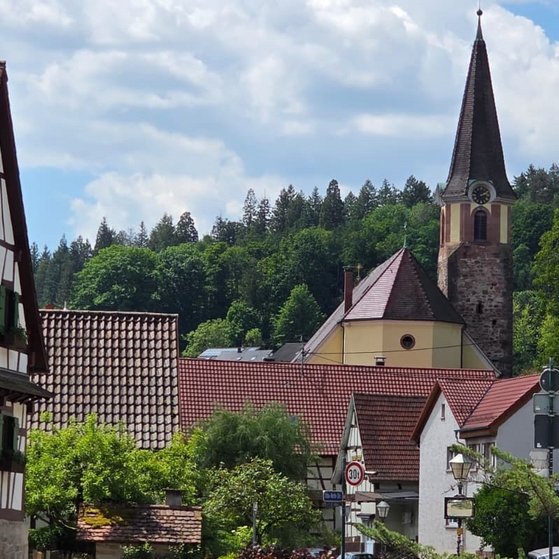 Unser malerischer Ort Michelbach mit seinen vielen Fachwerkh&auml;usern.