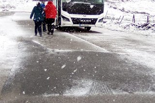 Schneefall auf der Christlalm