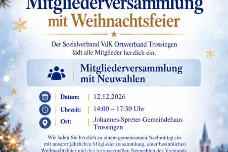 Mitgliederhauptversammlung am 12.12.2026