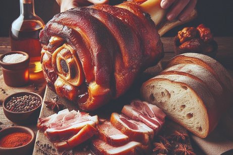 Bild zeigt eine Haxe. Typisch für Besen