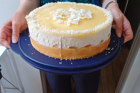 Appetitliche Torte, angeboten wurde