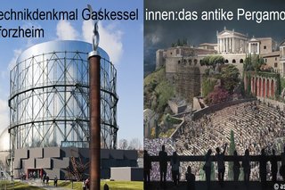 Pergamon-Ausstellung Gasometer Pforzheim