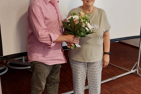 Kreisverbandsvorsitzende Gerlinde Messer und Stellvertreter Hans-Jörg Haarer.
