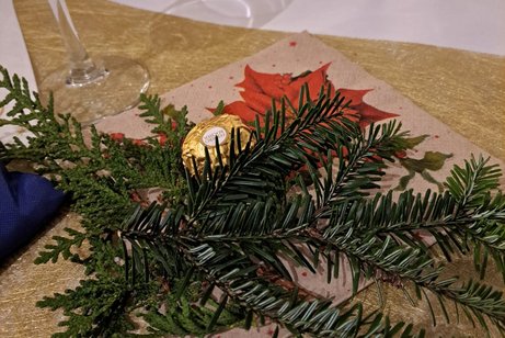 Weihnachtliche Tischdekoration