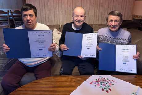 Ein Bild der Familie S&uuml;ss mit Sabine S&uuml;ss, Ludwig S&uuml;ss und Waltraud S&uuml;ss