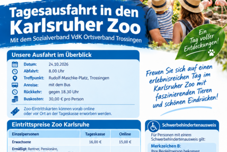 Tagesausfahrt in den Karlsruher Zoo 24.10.2026