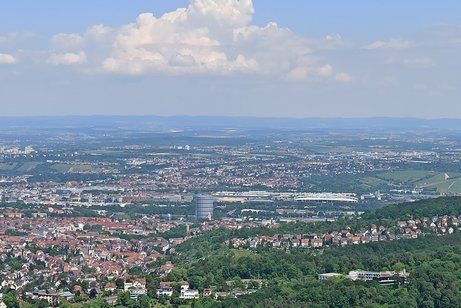 Blick vom Fernsehturm Richtung Cannstatter Wasen