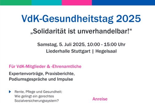 Plakat VdK Gesundheitstag 2025