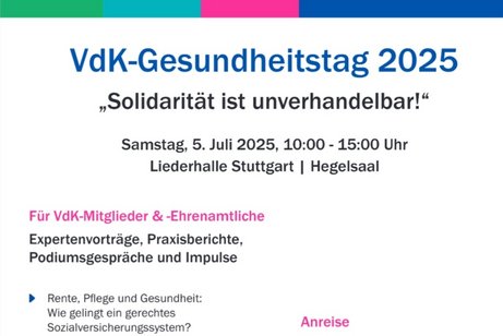 Plakat VdK Gesundheitstag 2025
