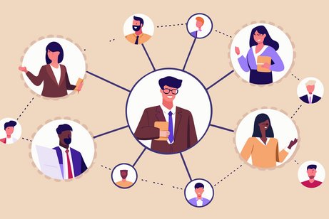 Grafik &uuml;ber Vernetzung von Personen