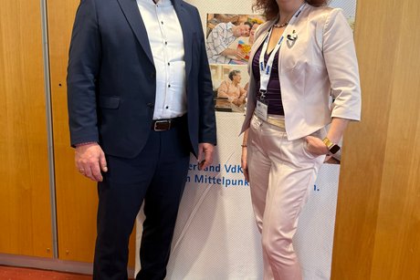 Stefan Pfeil, Bezirksverbandsgeschäftsführer + Renate Babic, Kreisverbandsvorsitzende
