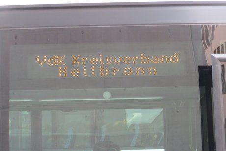 Der Bus hatte die Aufschrift VdK Kreisverband Heilbronn