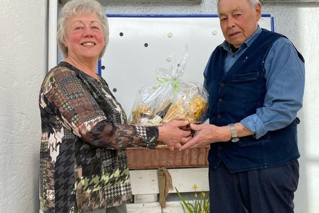 Christa Traub mit Günter Rapp