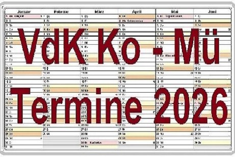 VdK KoM&uuml; Termine 2026