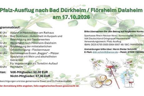 Pfalzausflug nach Bad D&uuml;rkheim / Fl&ouml;rsheim-Dalsheim