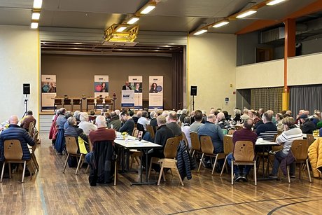 Blick in die Stadthalle Grünsfeld