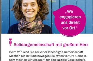 Solidargemeinschaft mit großen Herz