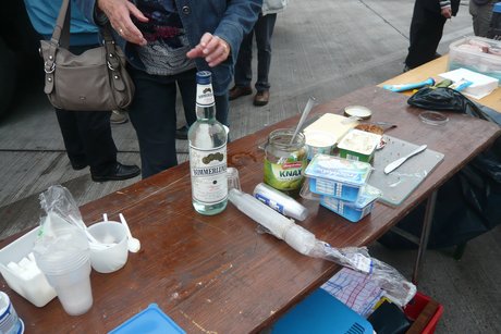 Verr&uuml;ckte Tischdekoration