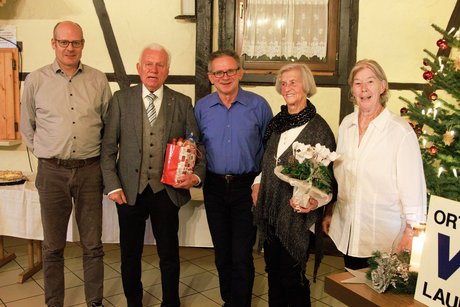 Danksagung an Hedi Silberzahn und August Wilfling f&uuml;r Vortrag Musikalische Weihnachtsgeschichte