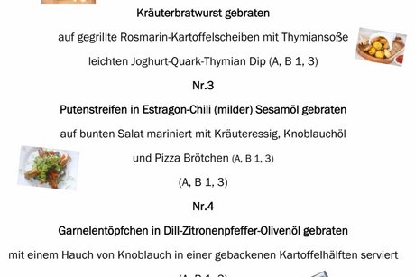 Beschreibung des 5-Gang-Menues