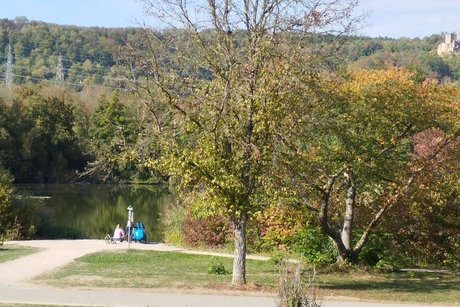 Sicht zum Gr&uuml;ttsee und zur Burg R&ouml;tteln