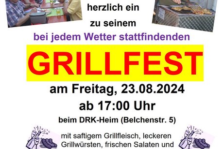 Grillfest im August beim DRK-Heim