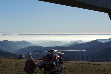 Auch ein Helikopterflug war zu beobachten
