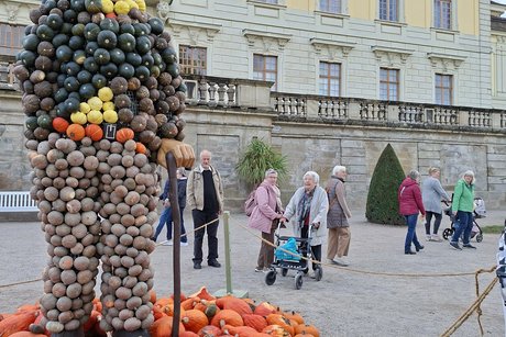 Charie Chaplin aus K&uuml;rbisse
